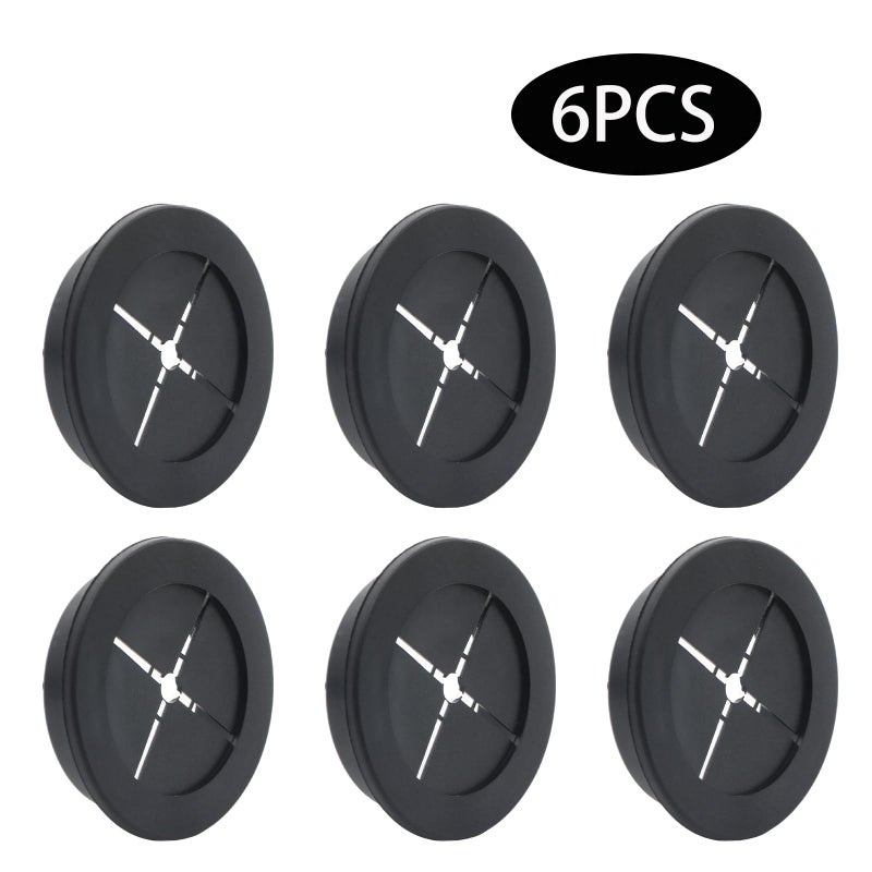 Adyoney 6 Pcs 50mm / 2 Inch Black Cable Cord Grommets, Rubber Desk Grommets for Table Computer Desk Wire Organizer TV Console and Other Furnitures Cover - Image 3